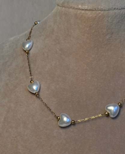 Kette PEARL HEART