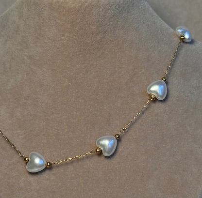 Kette PEARL HEART
