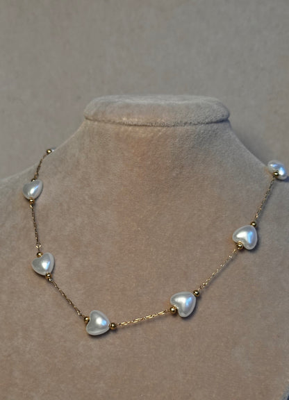 Kette PEARL HEART